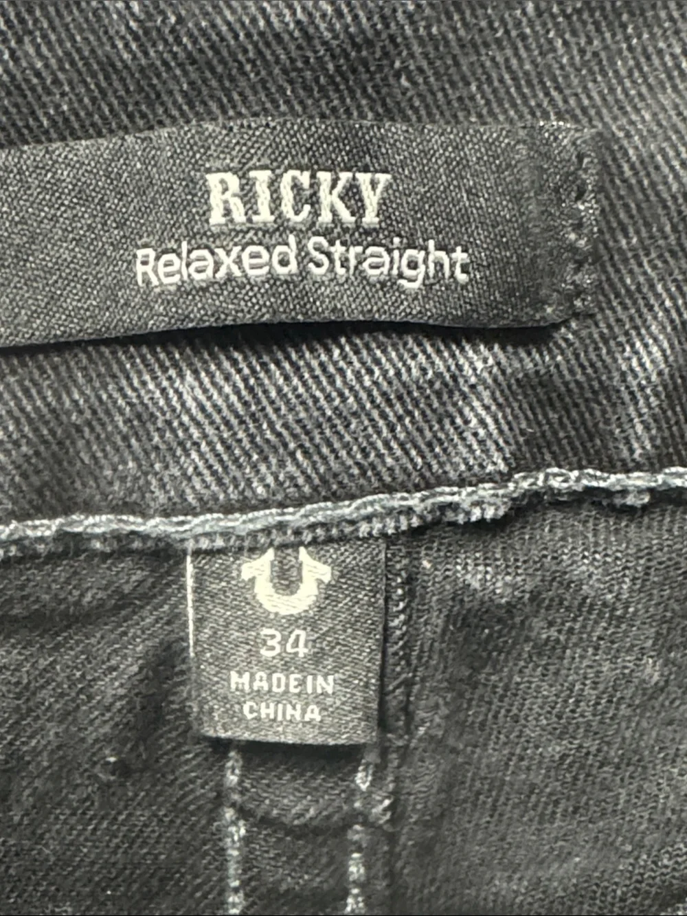True Religion Men's Black Straight-Leg Jeans